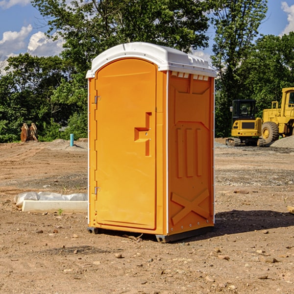 how often are the porta potties cleaned and serviced during a rental period in De Kalb County IN